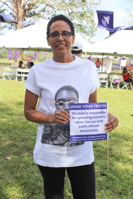 President of the Coalition Against Domestic Violence Roberta Clarke. - 