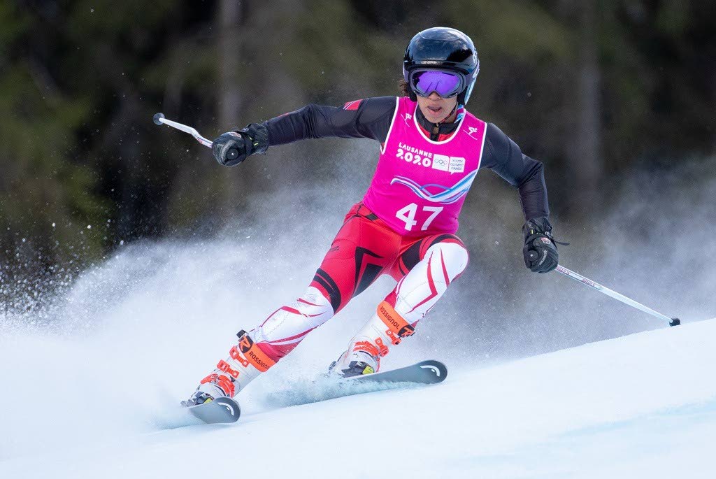 TT's Abigail Vieira in action on her Winter Youth Olympics debut in Switzerland on Friday.  - 