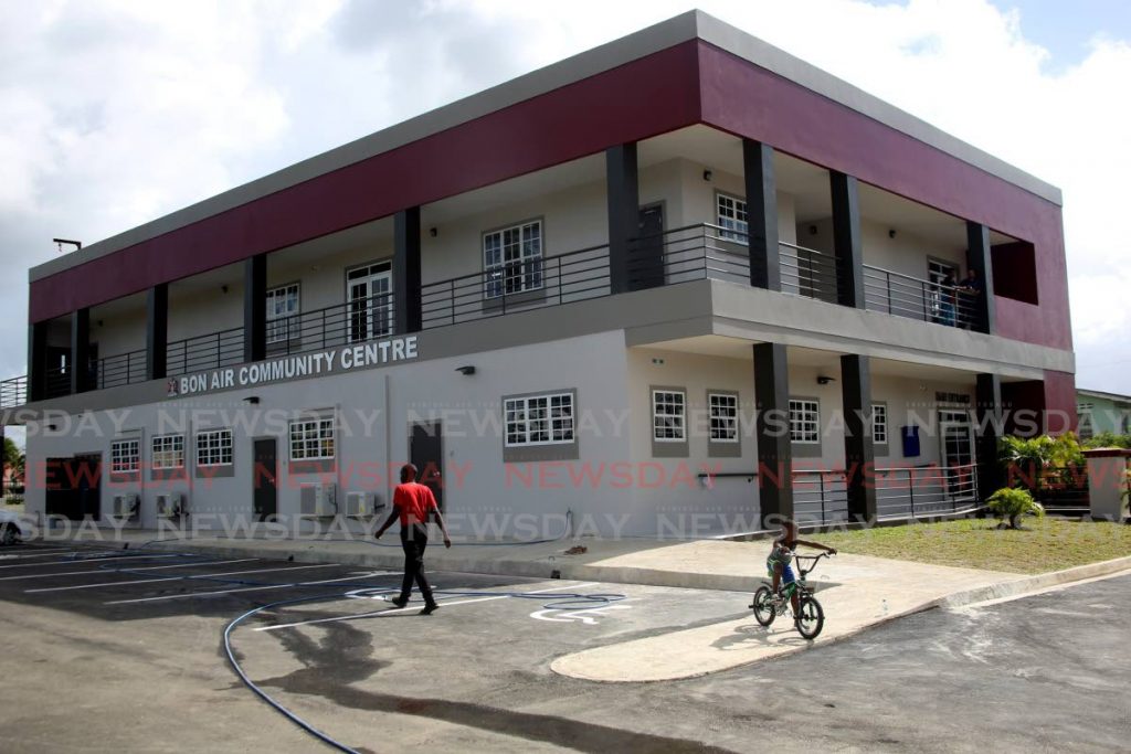 The $19 million community centre at Bon Air Gardens, Arouca opened on Saturday. The project has been overshadowed by six murders which occured during its construction. PHOTO BY SUREASH CHOLAI - SUREASH CHOLAI