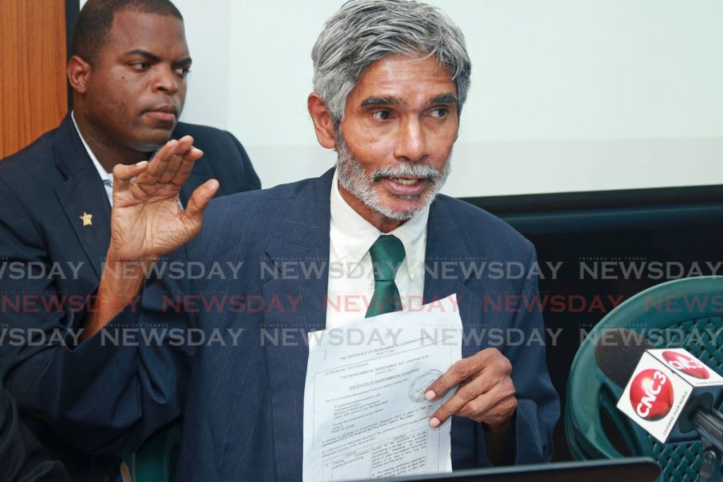 Highway Re-route Movement leader Dr Wayne Kublalsingh . PHOTO BY CHEQUANA WHEELER -