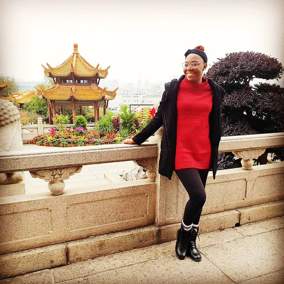 Trinidadian Shilohna Phillanders, seen in this photo taken from her Facebook page, who is a teacher in China, experienced first hand the panic caused by the coronavirus outbreak in Wuhan Province.   - 