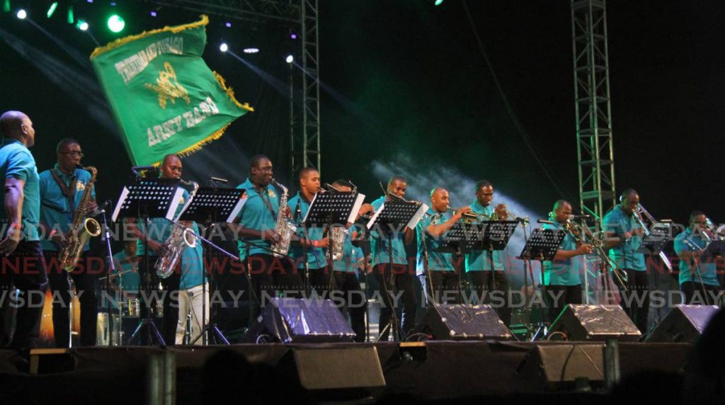 FILE: TT Army Band performs at last year's Brass Bacchanal, North Park, Queen's Park Savannah, Port of Spain.
 - 