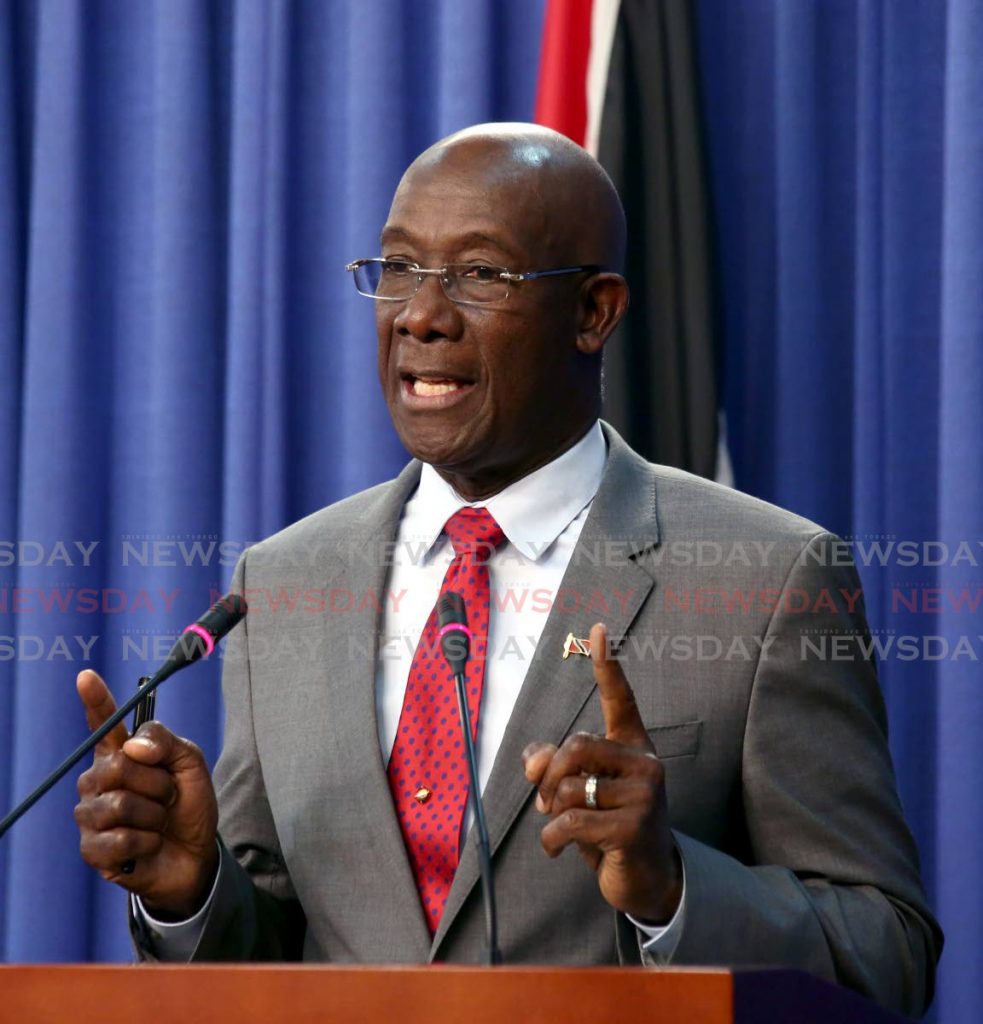 Prime Minister  Dr Keith Rowley. - 