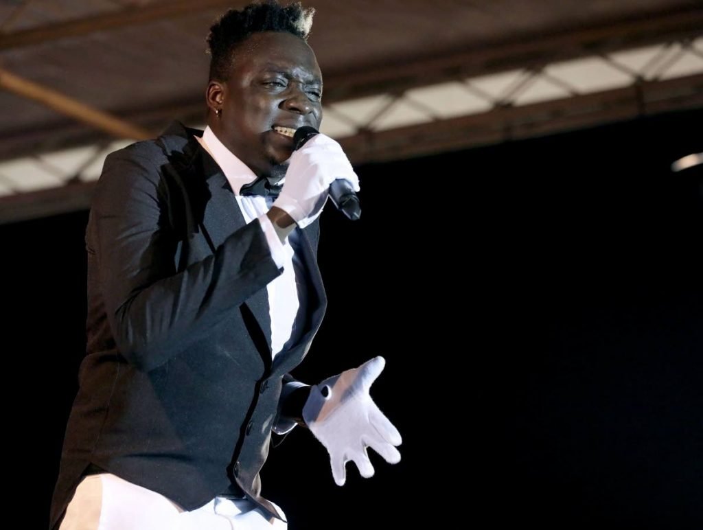 Caston Cupid performs Potions, Deceptions and Lekitoe Beads on his way to winning Tobago Heritage Festival Calypso Monarch last year. PHOTO COURTESY THA - THA 