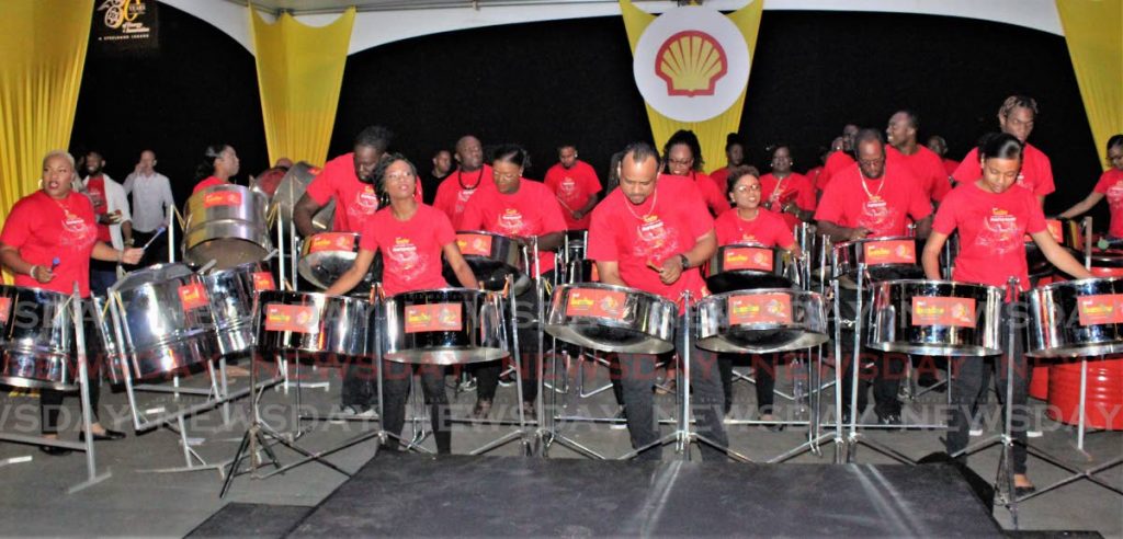 Shell Invaders entertains guests at sponsors night, Queen's Park Oval, Port of Spain last Tuesday. - Gary Cardinez