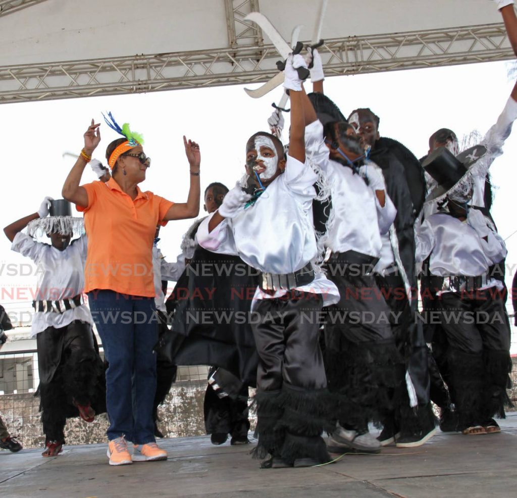 Opposition Leader Kamla Persad-Bissessar was on hand to have some fun with the youngsters. - Vashti Singh