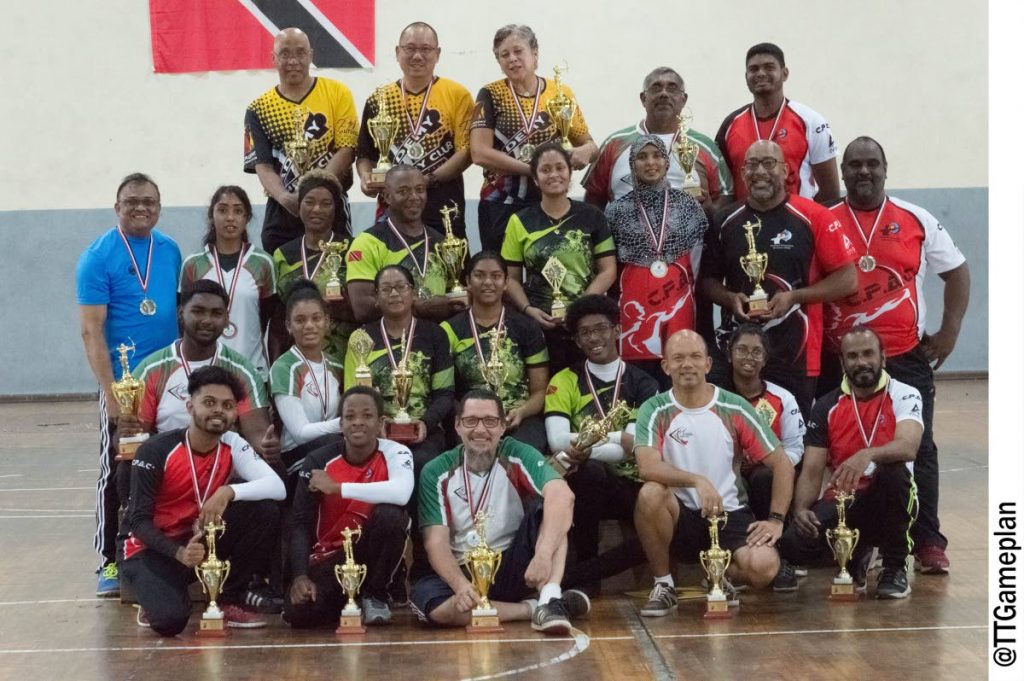 Podium finishers from this year’s Senior National Open Indoor Archery Championships.  - DENNIS TAYE @ TTGAMEPLAN