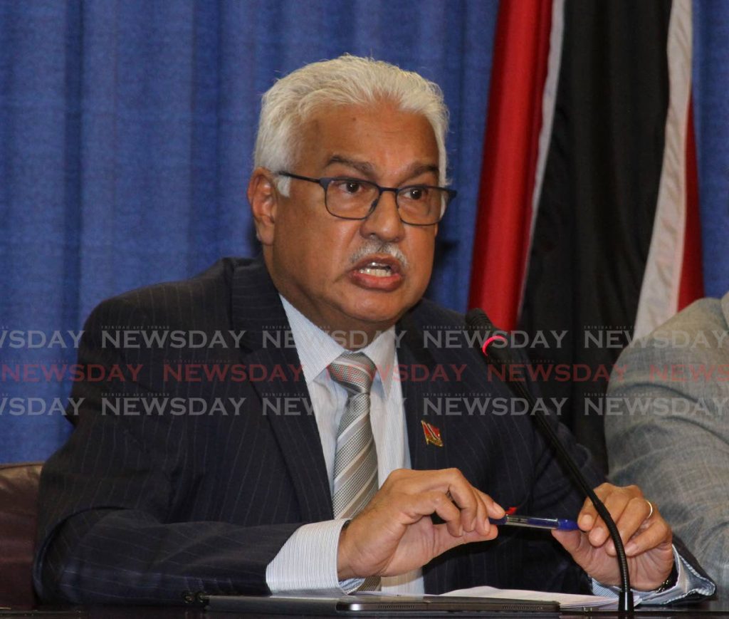 Minister of Health Terrence Deyalsingh. - ANGELO MARCELLE