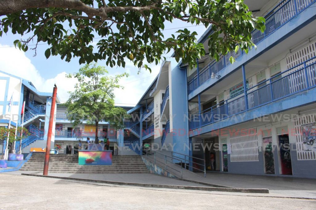 A view of the Arima Boys Government Primary School from the courtyard on January 31. - ANGELO MARCELLE