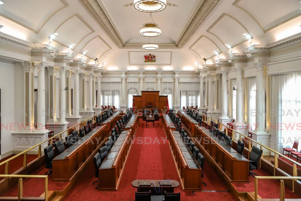 A view of the Senate chamber from the public and media gallery. - JEFF K MAYERS