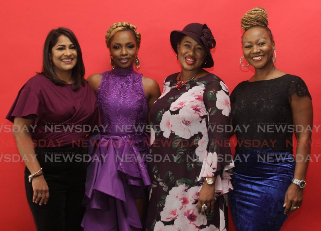 STRONG WOMEN: From left, CEO of JMMB Investment TT, Tricia Kissoon; CEO of We Inspire Ltd, Cortia Bingham; JMMB chief marketing officer Lisa-Marie Alexander and radio personality Tamara Williams after the JMMB Women’s Day brunch on Sunday at the Hyatt Regency in Port of Spain.  - Ayanna Kinsale