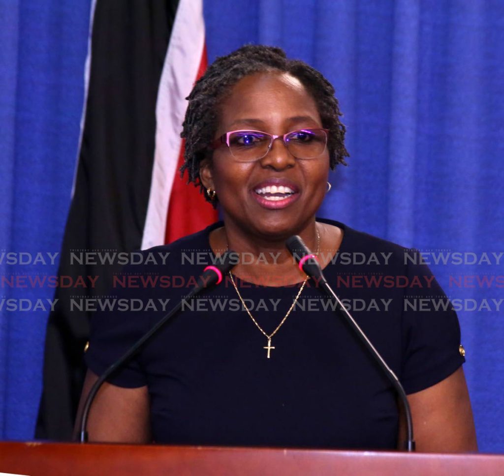 Dr Hazel Othello, director of the Mental Health Unit in the Ministry of Health at Thursday's post-Cabinet news conference.   - SUREASH CHOLAI
