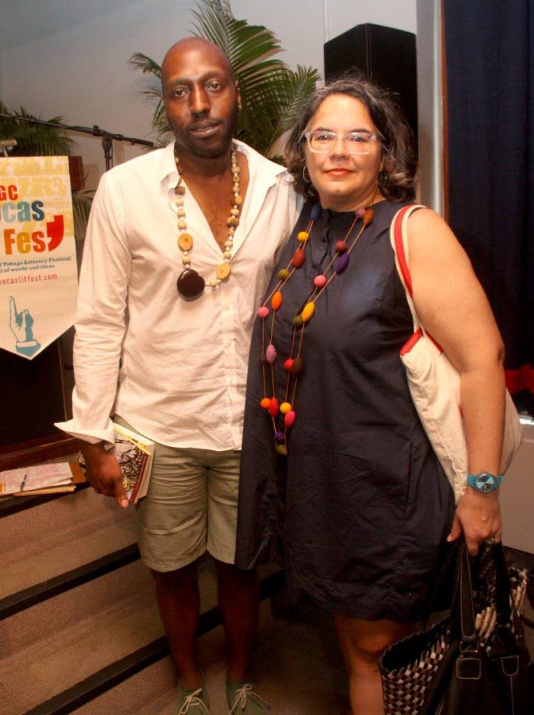Award-winning Jamaican poet, novelist and essayist Prof Kei MIller with Mariel Brown . - 