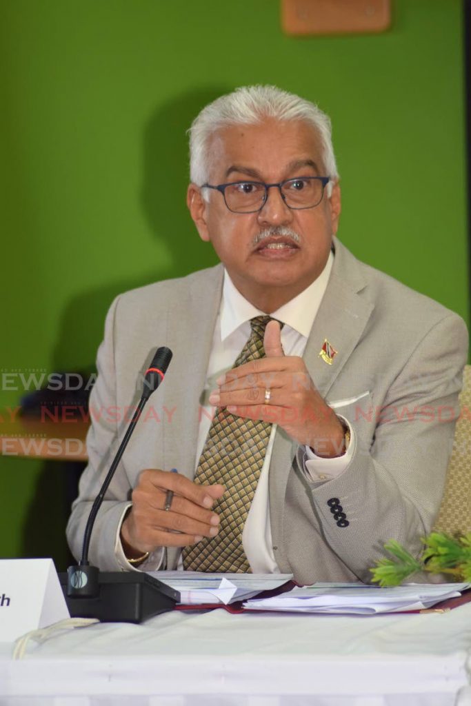 Minister of Health Terrence Deyalsingh - File photo -