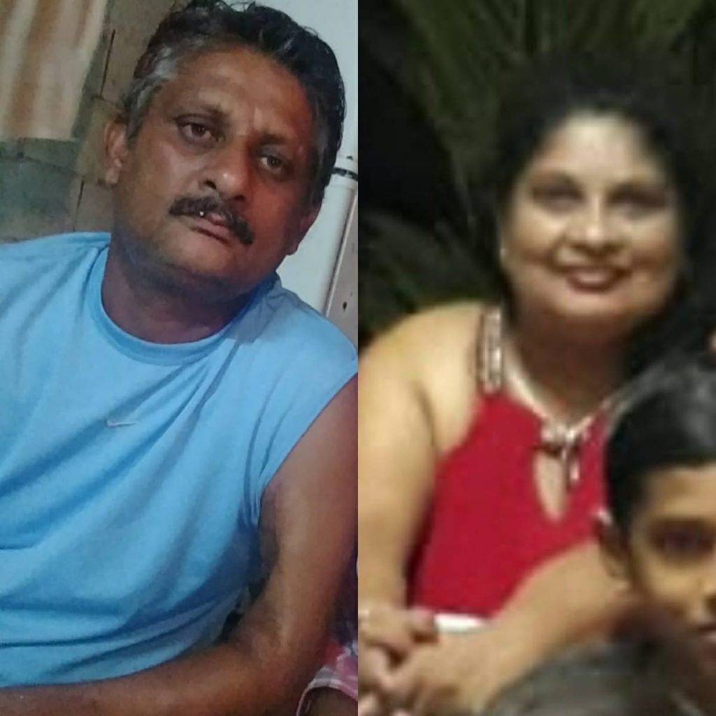 Chandrabhan Ramroop and Seeta Bhagwandeen were killed in an accident on Thursday night at Tableland.  - 