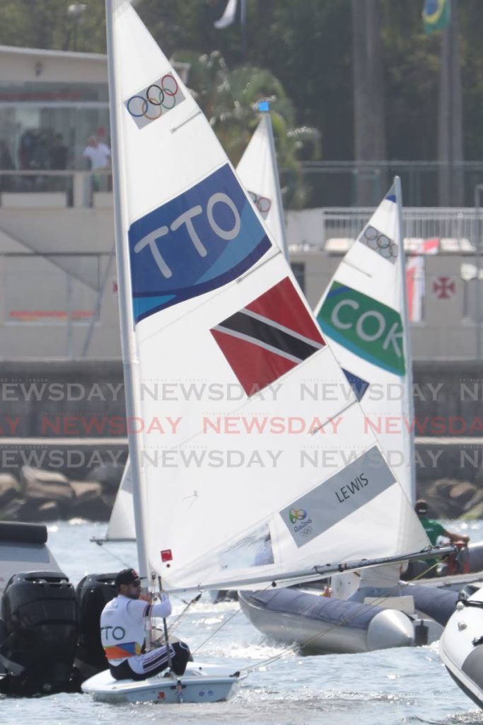 In this 2016 file photo, TT's Andrew Lewis competes in the Men's Laser event as sailing got underway at the 2016 Olympics at Copacabana, Rio de Janeiro, Brazil. Lewis, who is also a motivational speaker, has often given his own stories of not sleeping on a win. - Allan V Crane