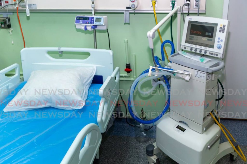 A ventilator which has been set up at the Scarborough General Hospital for covid19 patients.   PHOTOS BY DAVID REID 