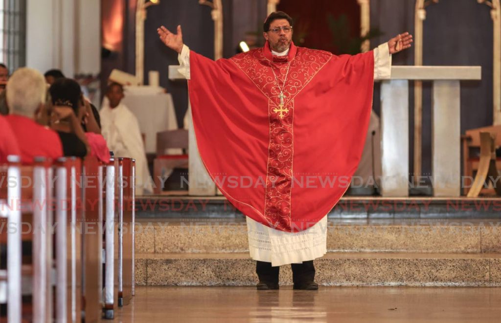 Archbishop Charles Jason Gordon during his homily Good Friday service at the Cathedral of Immaculate Conception, Port of Spain last year. - JEFF MAYERS