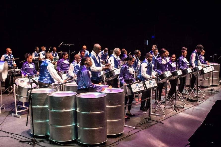 MHTL Starlift Steel Orchestra during a concert performance. - 
