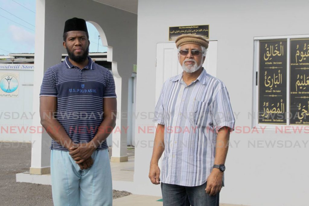 OBSERVING RAMADAN: Imam Hassan Hosein and missionary Maulana Noor Jael Auguste of the Ahmadiyya Muslim Jamaat of Bait-ul-Azeez mosque in Valencia spoke of some of the measures to observe the month of Ramadan. - ROGER JACOB