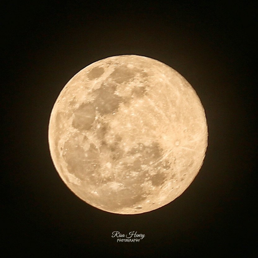 Tonight's full moon/ Pink moon captured in Sangre Grande. Photo by Risa Henry
