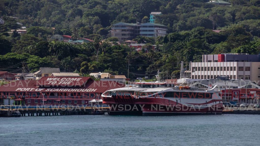 A 2019 photo of the interisland ferry, the Galleons Passage, docked at the port in Scarborough, Tobago. THA Chief Secretary Ancil Dennis has said visitors to Tobago from Trinidad has long played a role in keeping the island's tourism alive in the off season. - JEFF K MAYERS