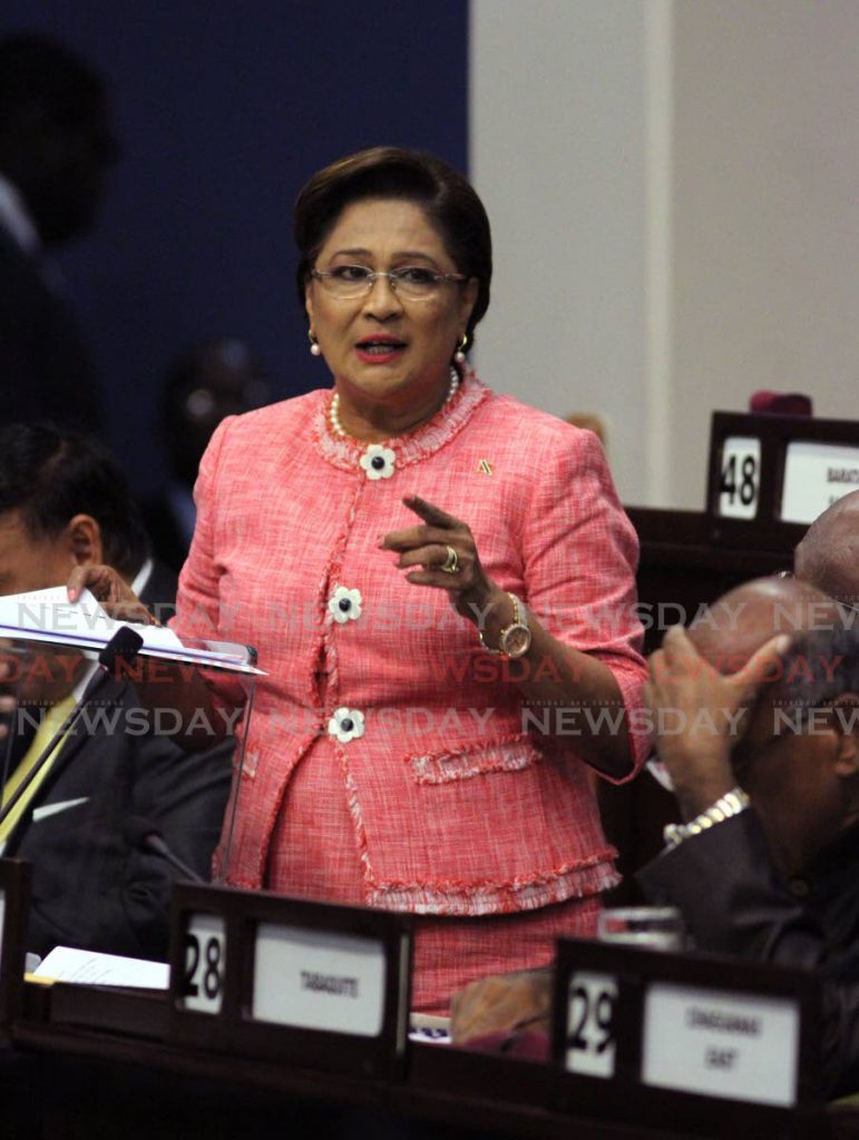 Opposition Leader Kamla Persad-Bissessar - File Photo