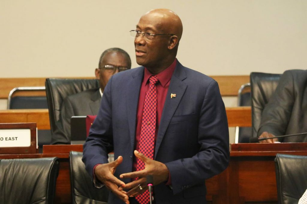 Prime Minister Dr Keith Rowley. PHOTO COURTESY TT PARLIAMENT   - 