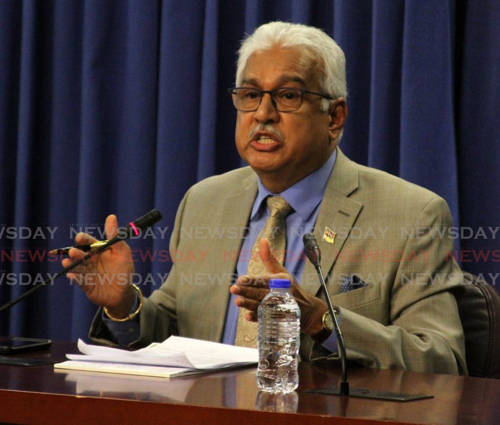 Minister of Health, Terrence Deyalsingh. - 