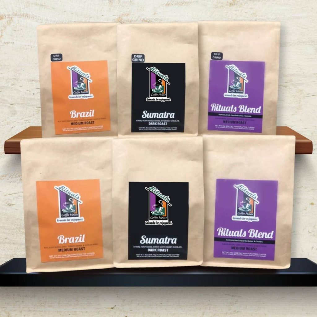 Rituals bags out its beans for customers to brew at home. - 