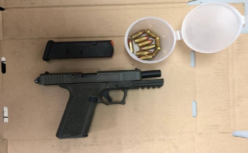 A Glock 17 pistol and 10 rounds of ammunition were seized by Northern Division Police in Tunapuna on Tuesday. 
Police said the gun fell from the pocket of a man they were chasing in Maingot Road, Tunapuna. 

PHOTO COURTESY TTPS - TTPS