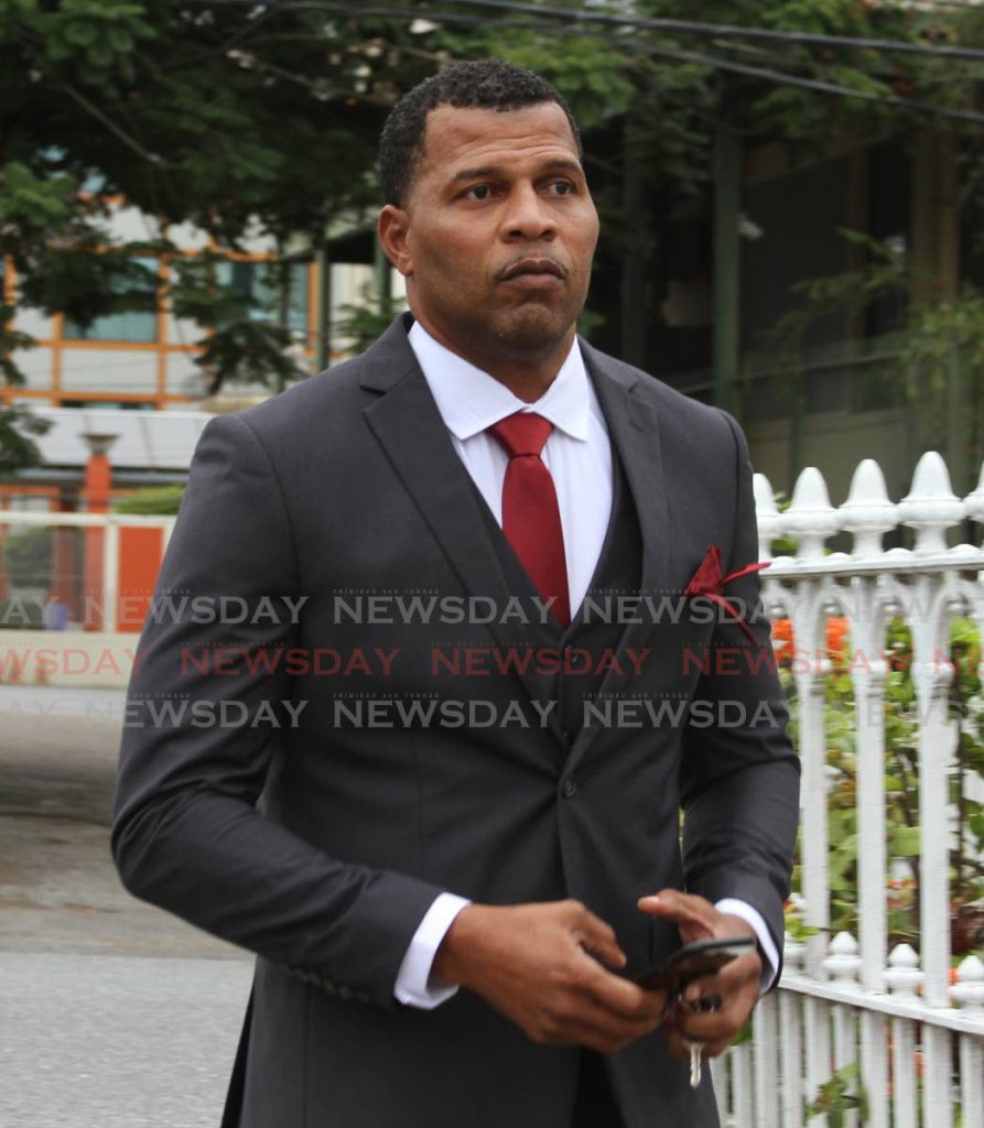 Cricketer Mervyn Dillon on his way to the PNM screening at Queen’s Hall, St Ann’s on Thursday. Dillon was chosen as the Toco/Sangre Grande candidate over incumbent Glenda Jennings-Smith. 
PHOTO BY AYANNA KINSALE - 