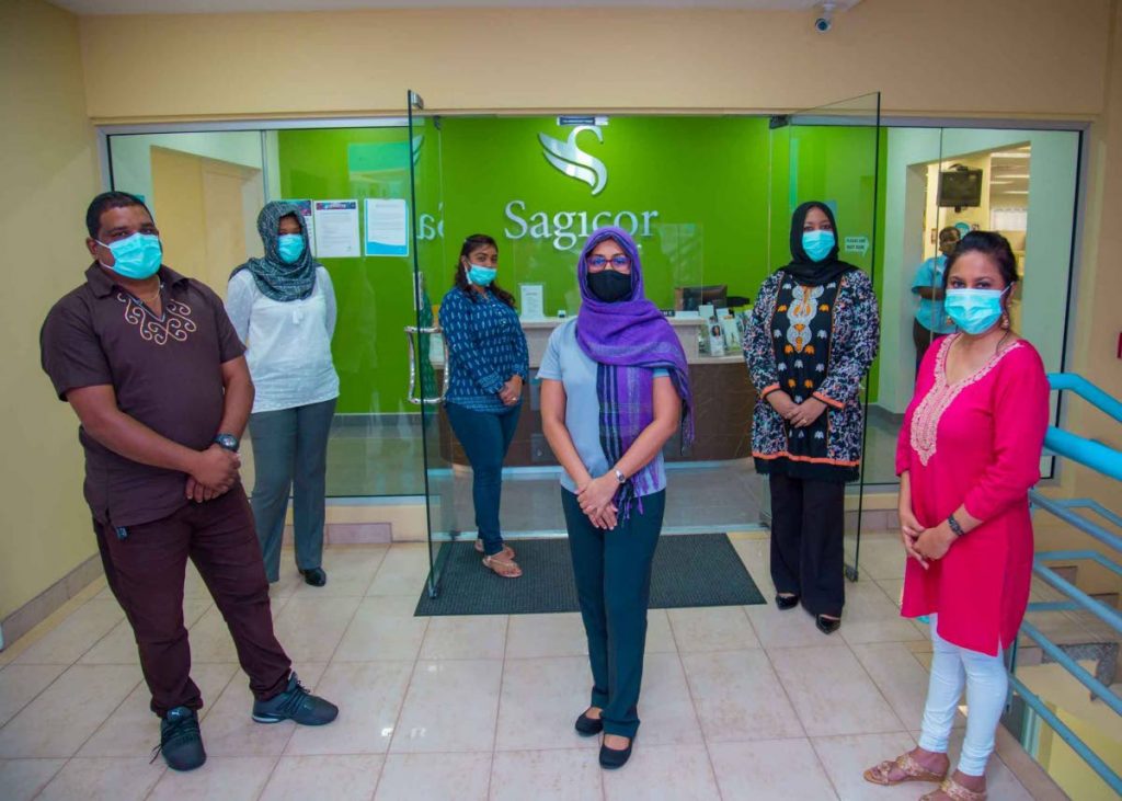 In this June 2020 file photo, the Sagicor team at its San Fernando location joined in the celebration of Eid-ul-Fitr. 