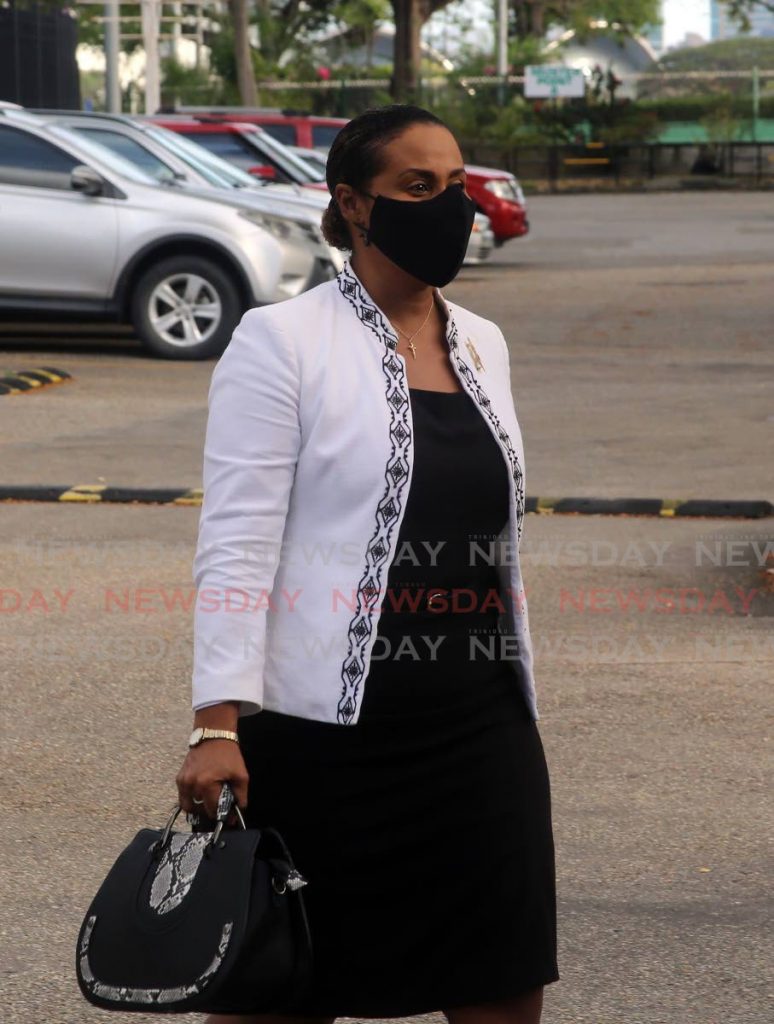 PNM PRO Laurel Lezama-Lee Sing arrives at Queens Hall  to be screen for the Lopinot/Bon Air West Constituency on Thursday evening. - SUREASH CHOLAI