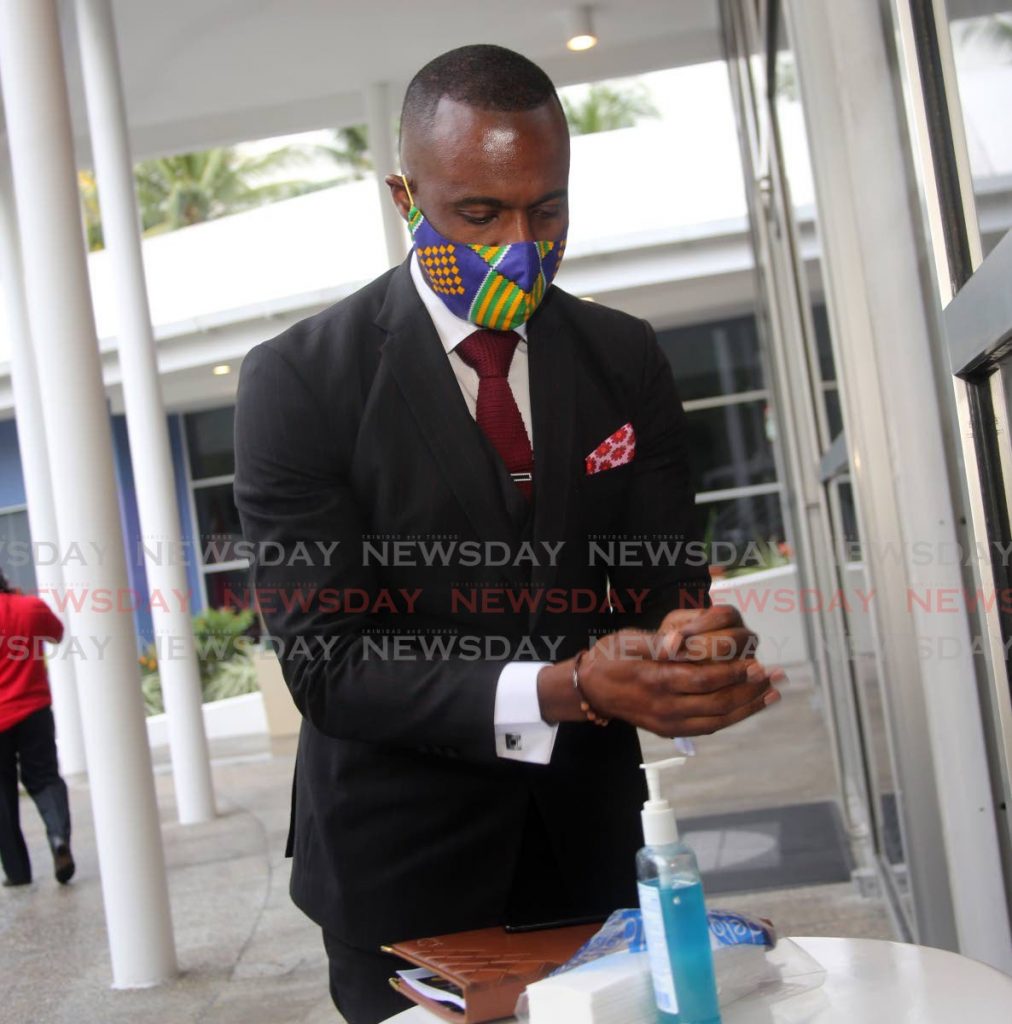 Marvin Gonzales at Queens Hall, Port of Spain, for PNM screening on Sunday. Gonzales was screened for the Lopinot/Bon Air West constituency. - SUREASH CHOLAI