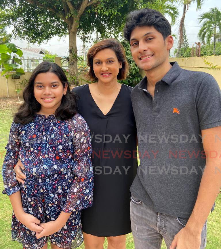 University of Miami student Ethan Mohammed with his mother  Tamara Khan and sister Gabriella Ragoonath at their home in Valsayn. Mohammed is pursuing a degree in software engineering, and hopes the borders reopen so he can return to Miami in August.
 - Angelo Marcelle
