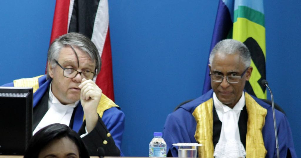 CCJ judges Justice 
Justice Adrian Saunders and Justice Jacob Wit. - 