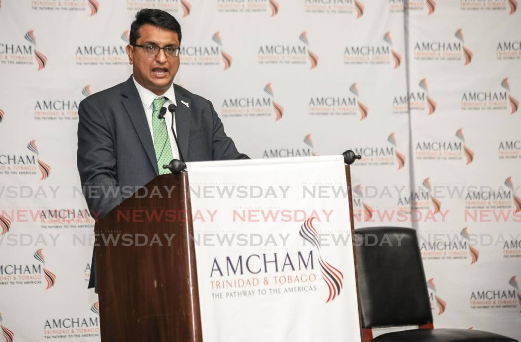 Amcham CEO Nirad Tewarie during an economic outlook forum on January 22, 2019. Tewarie in an online discussion on Wednesday promoted tech startups as key to improving the economy. FILE PHOTO. - 