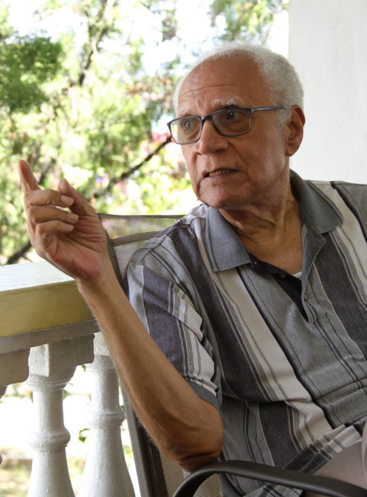 Veteran journalist Jones P Madeira at his home in Arima. PHOTO BY ROGER JACOB - 