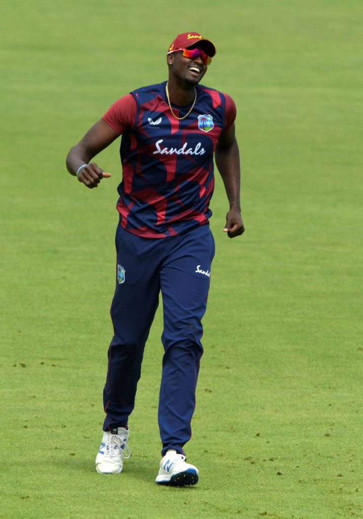 West Indies captain Jason Holder during a nets session at the Ageas Bowl in Southampton, England, on Tuesday. (AP PHOTO)  - 