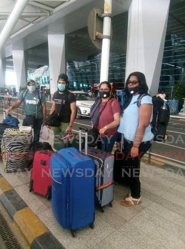 A group of TT students at the Indira Gandhi International Airport in New Delhi, India.  - 