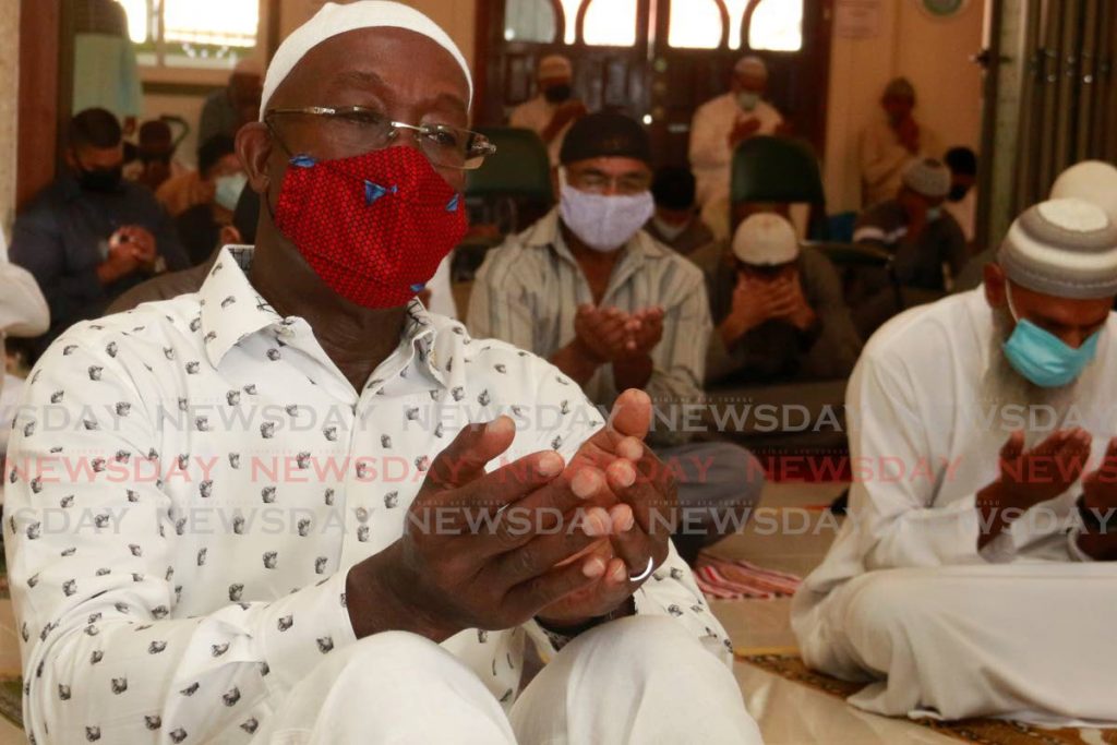 Prime Minister Keith Rowley at the San Fernando Jama Masjid on Eid al-Adha in this 2020 file photo,  - Photo by Marvin Hamilton