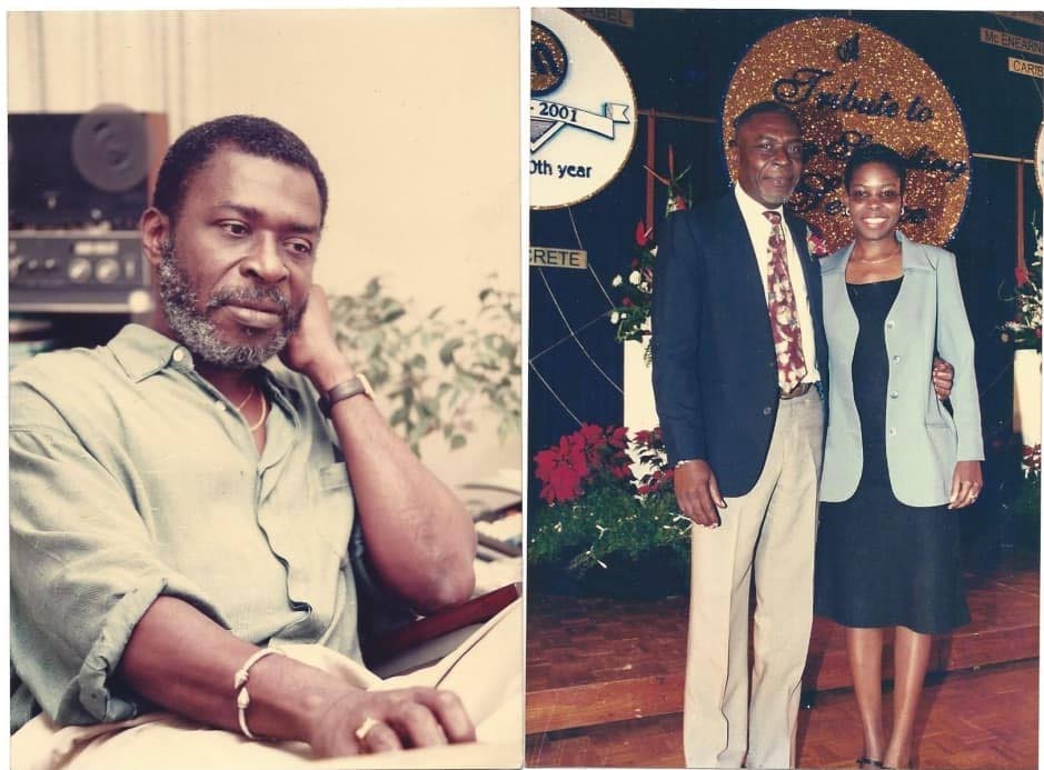 Colleen Holder in photos with, and of, her father Mc Donald Holder. - 