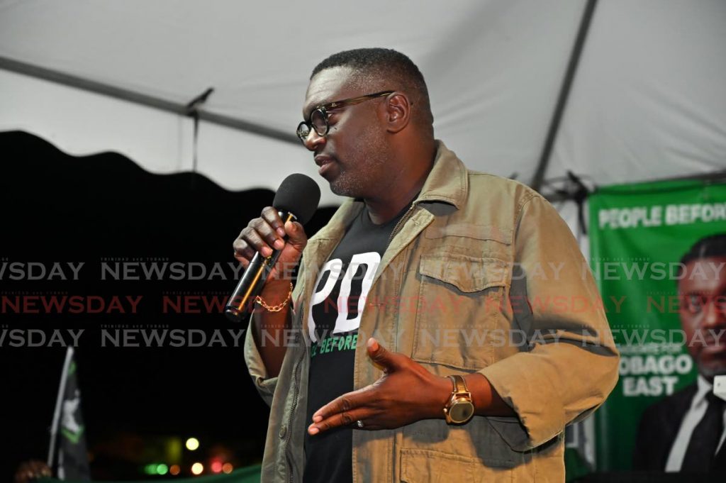 PDP political leader Watson Duke at a meeting on Saturday in Crown Point. - LEEANDRO NORAY