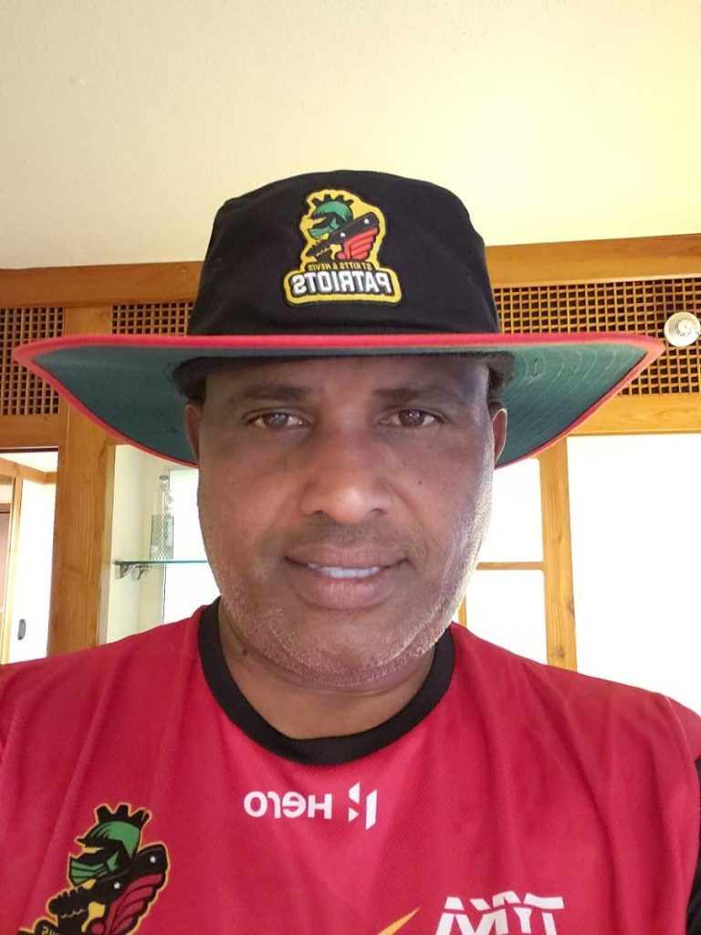One of St KItts and Nevis Patriots assistant coaches, Bhoodesh Dookie.  - 