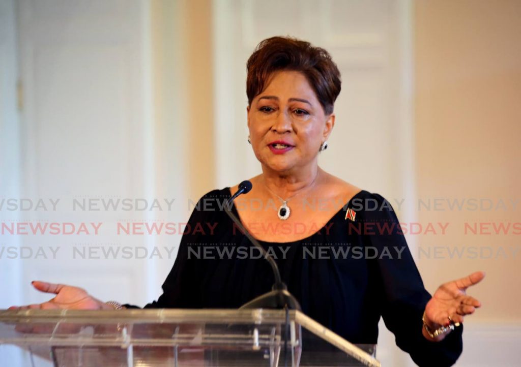 Opposition Leader Kamla Persad-Bissessar. - 