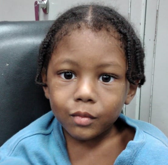 Terrique Durham, 3, was reunited with his father and grandmother at the Morvant police station on Wednesday evening. 
He was found wandering along Matapal Street, Morvant, earlier that day

PHOTO COURTESY TTPS - TTPS
