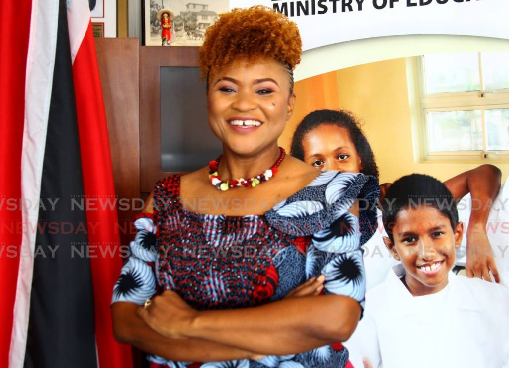 Education Minister Dr Nyan Gadsby-Dolly at her Port of Spain office on the first day of the school term last Tuesday. - 