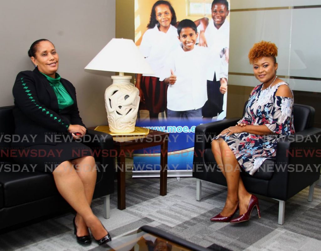 Education Minister Dr Nyan Gadsby-Dolly, left, and Minister in the Education Ministry Lisa Morris-Julian at the ministry in Port of Spain on September 4. - ROGER JACOB
