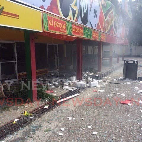 The scene at the El Pecos restaurant, Maraval branch after the explosion in 2015. - File Photo